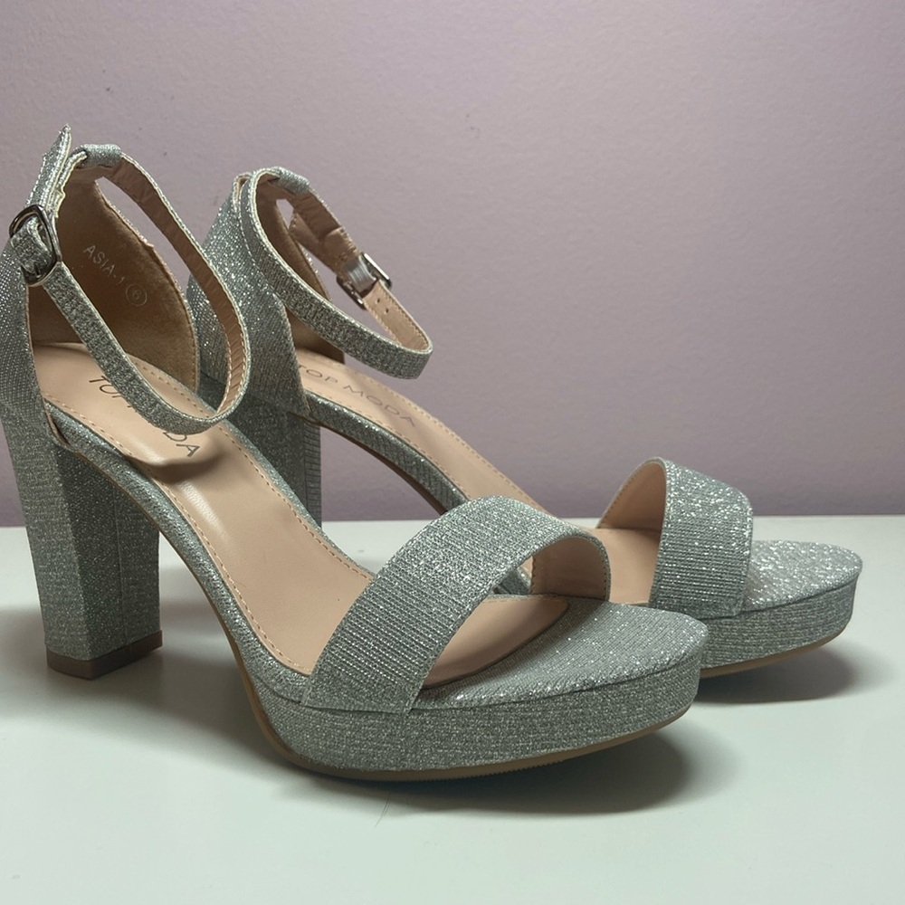 Top Moda Silver heals for prom/homecoming